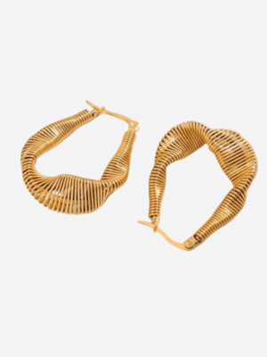 Twisted Wave Hoop Earrings