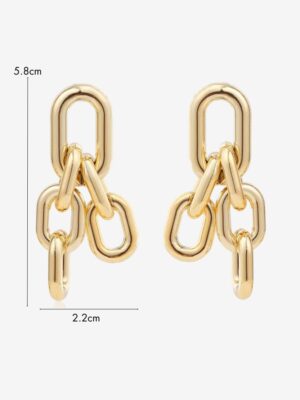 Haute Haus - Double Link Chunky Chain Drop Earrings