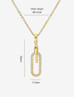 Paper Clip Pendant Necklace