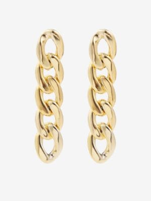 Gold chain Linked Drop Earrings
