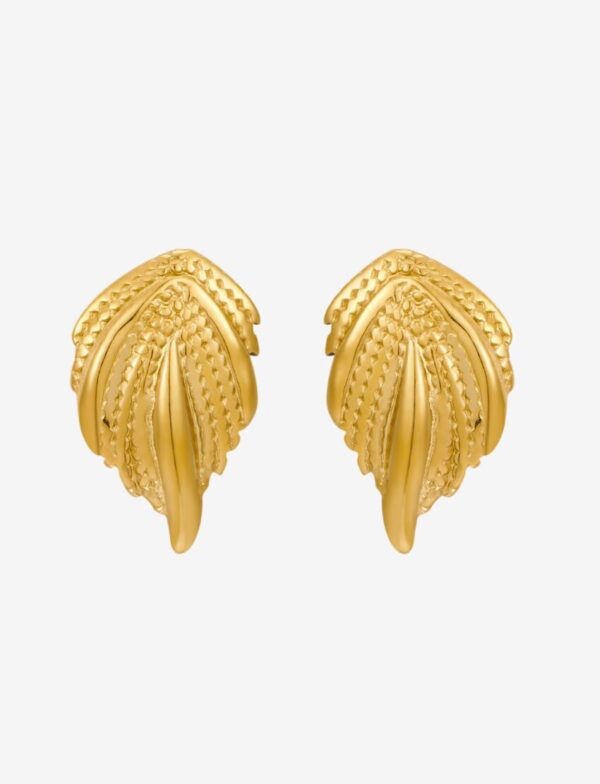 Venus Wings Stainless Steel Stud Earrings