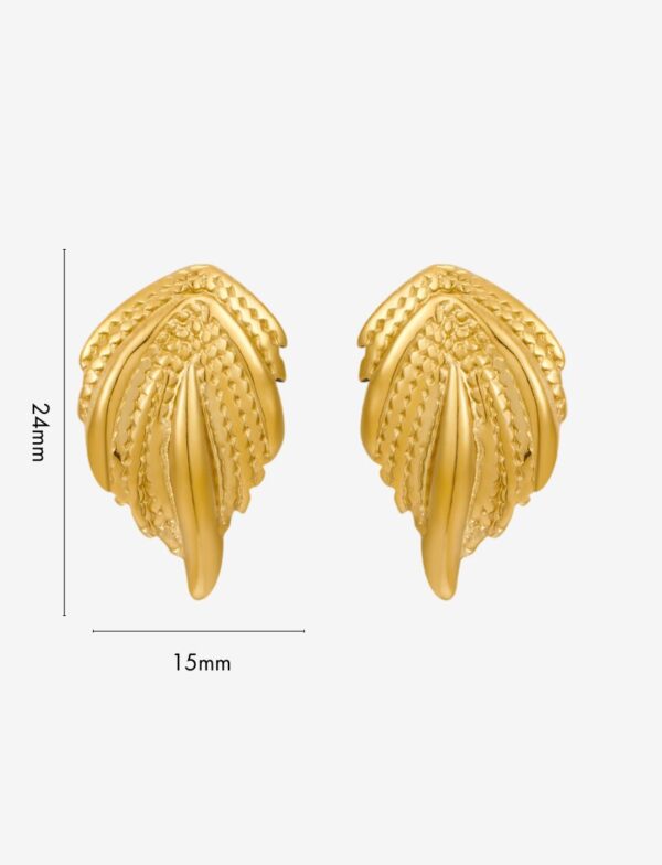 Venus Wings Stainless Steel Stud Earrings