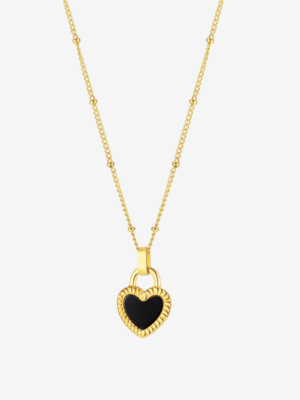 Black Heart Pendant Necklace