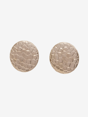 HAUTE HAUS - HONEY COMB DOMED STUD EARRINGS