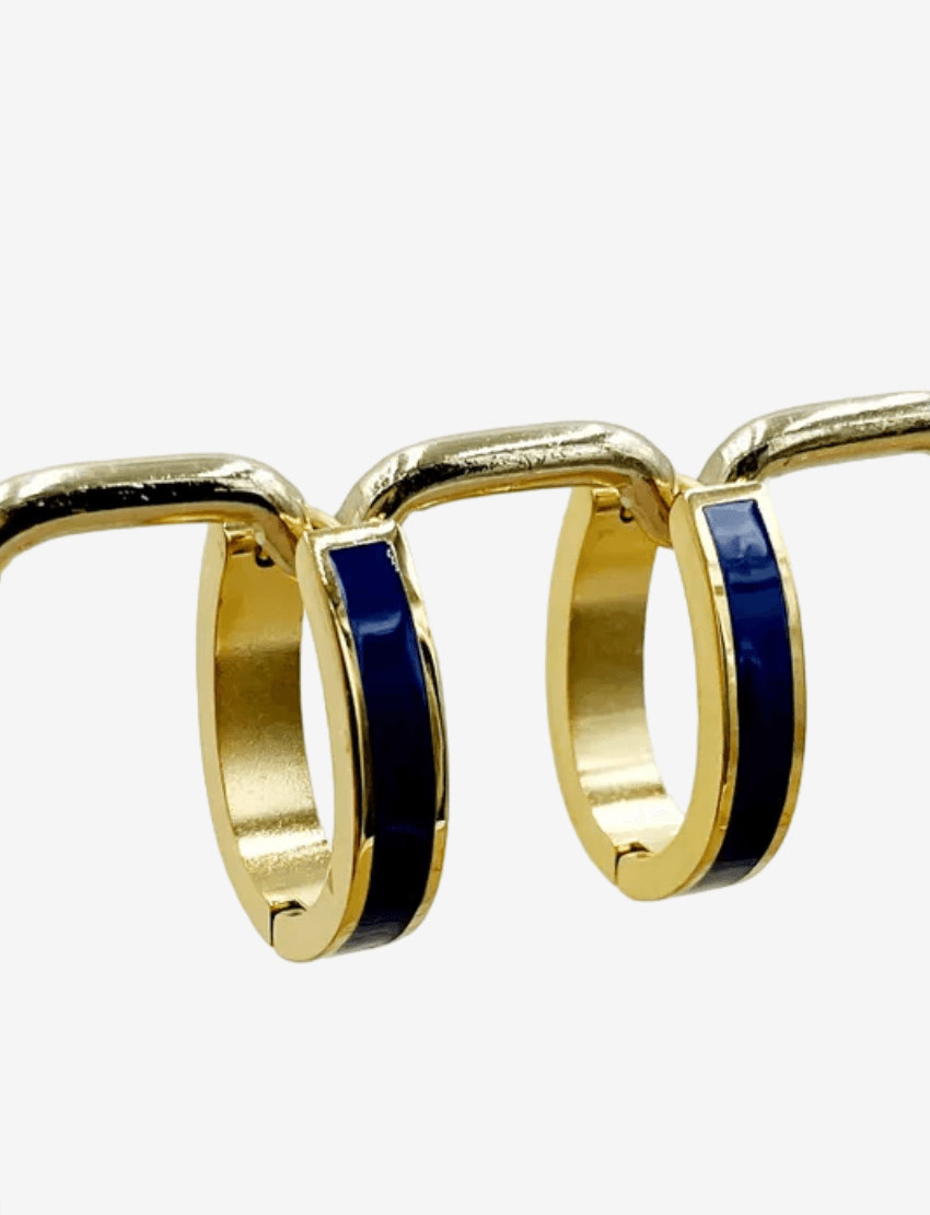 Color Block Hoop Earrings
