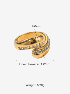 Haute Haus - VIVIENNE ADJUSTABLE OPEN RING