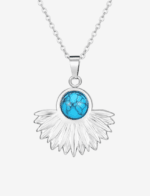 Bohemian Turquoise Sun Pendant Necklace