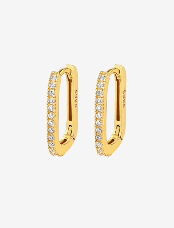 Oval Hinged Huggie Hoop Earrings