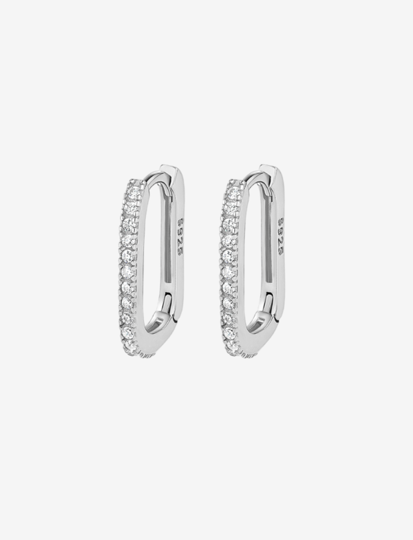 Oval Hinged Huggie Hoop Earrings