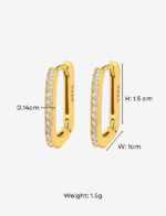 Oval Hinged Huggie Hoop Earrings