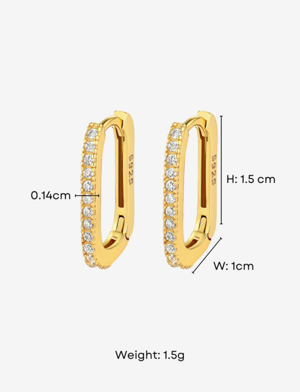 Oval Hinged Huggie Hoop Earrings