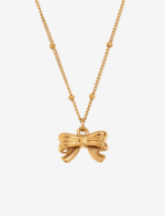 Poppy Bow Pendant Necklace