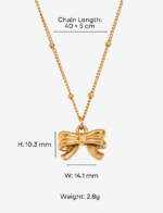 Poppy Bow Pendant Necklace