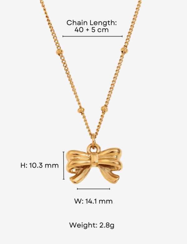 Poppy Bow Pendant Necklace