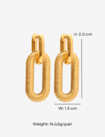 Sienna Link Drop Earrings