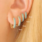 Summer Sparkle Huggie Hoop Earrings