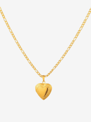 Luna Figaro Locket Pendant Necklace