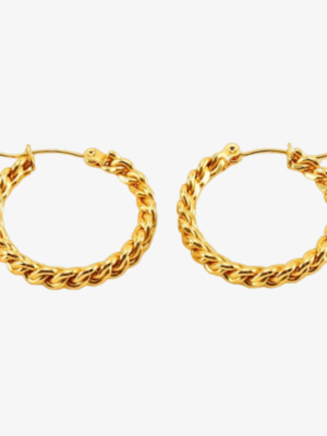 Foxtail Twisted Hoop Earrings